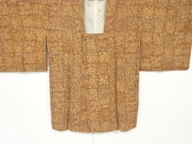 JAPANESE KIMONO / VINTAGE MICHIYUKI COAT / SILK / FLORAL PLANTS